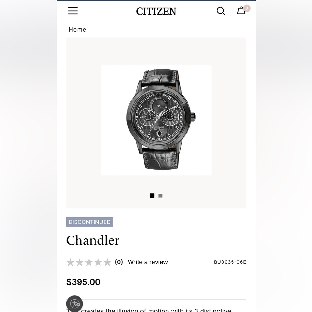 BASICALLY NEW Citizen Chandler Black Watch